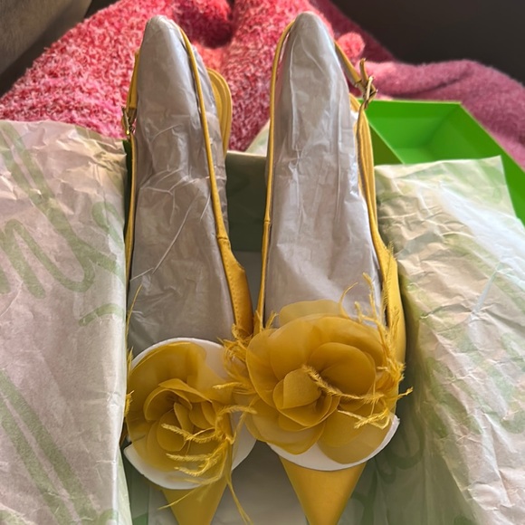 Sam Edelman Sunflower Satin Heels - Picture 4 of 5